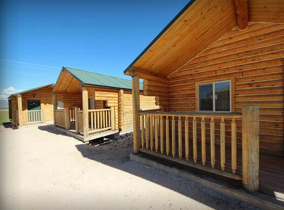 Deluxe camping cabin 7 with showers allows check-in for 18 year-old guests